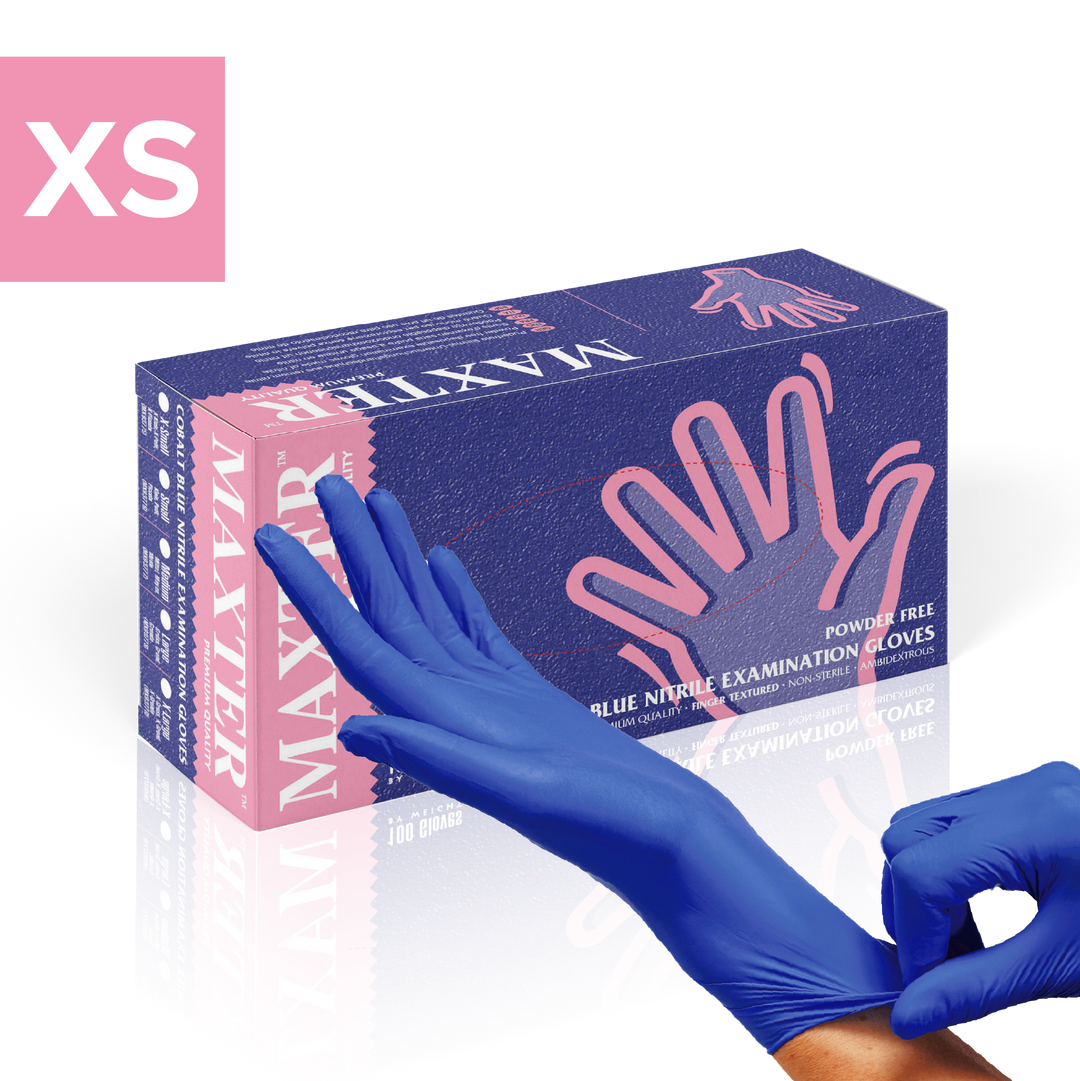 Nitrile Gloves Powder Free Cobalt Blue 100 pcs XS